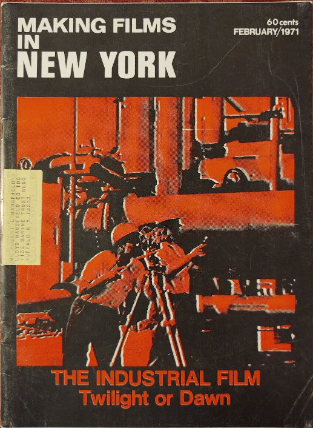 MAKING FILMS IN NEW YORK magazine side cover  February 1971
