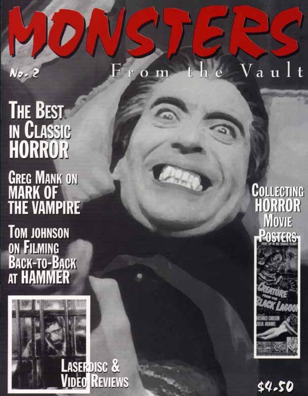 MONSTERS FROM THE VAULT magazine cover Issue 2  Vol 1 # 2 Winter 1996