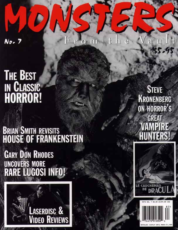 MONSTERS FROM THE VAULT magazine cover Issue 7  Vol 4 # 7 Fall 1998