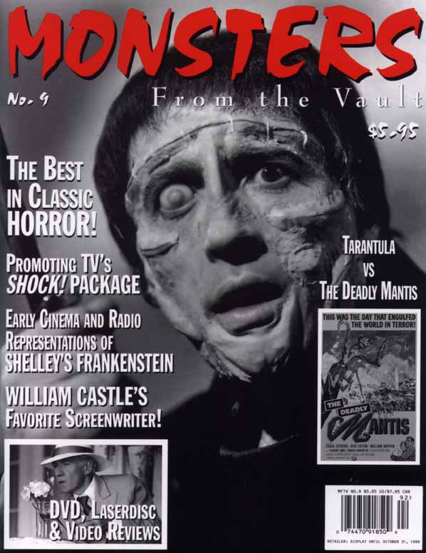 MONSTERS FROM THE VAULT magazine cover Issue 9  Vol 5 # 9 Winter 1999