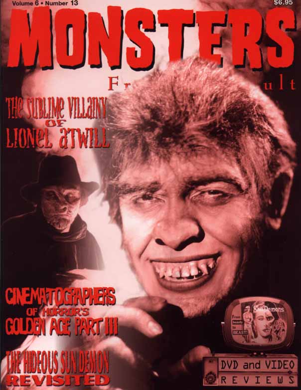 MONSTERS FROM THE VAULT magazine cover Issue 13  2001