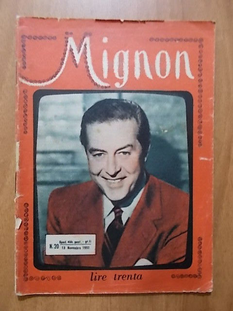 MIGNON magazine side cover Issue 20 13 November 1952