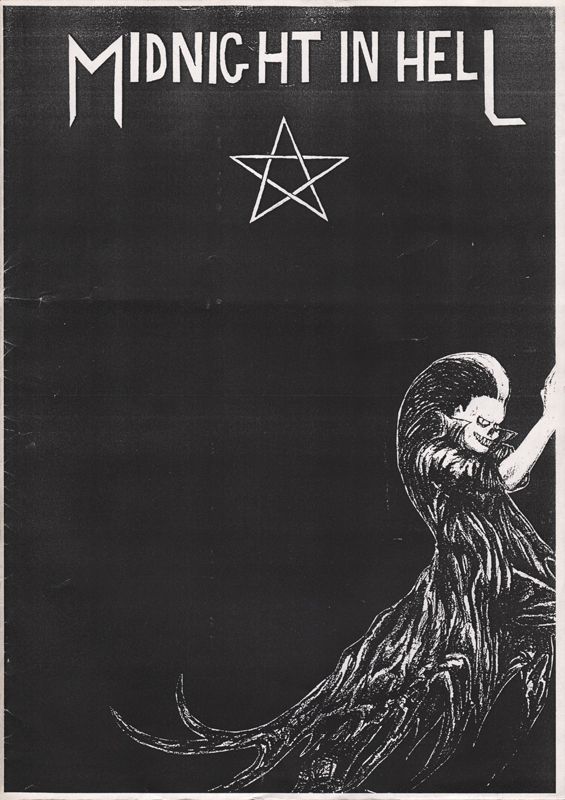 MIDNIGHT IN HELL magazine side cover Issue 1 March 1990