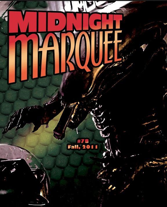 MIDNIGHT MARQUEE magazine side cover Issue 78 October/November/December 2011