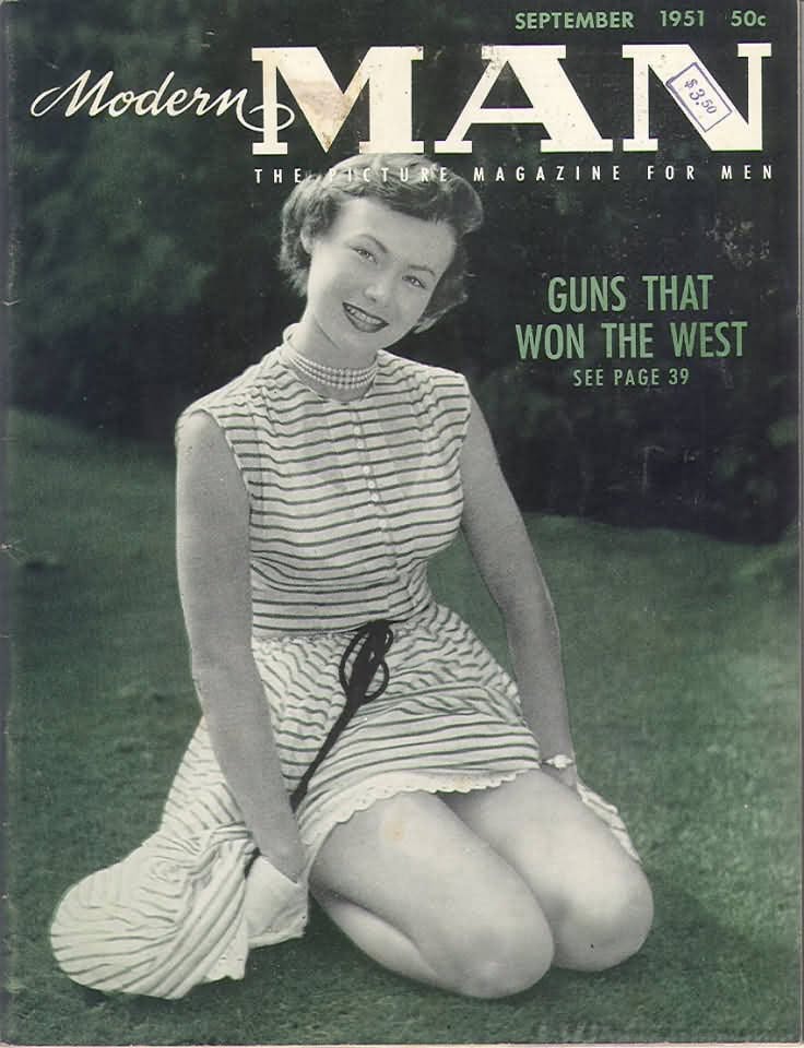 MODERN MAN magazine side cover  September 1951