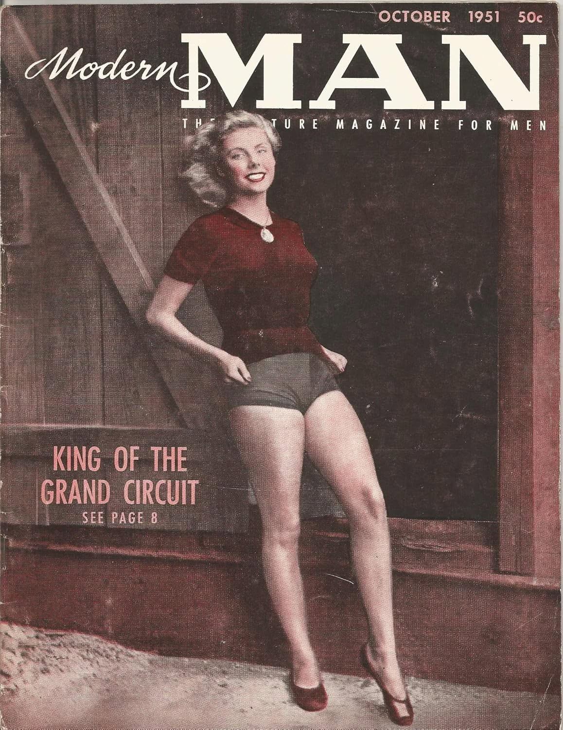 MODERN MAN magazine side cover  October 1951