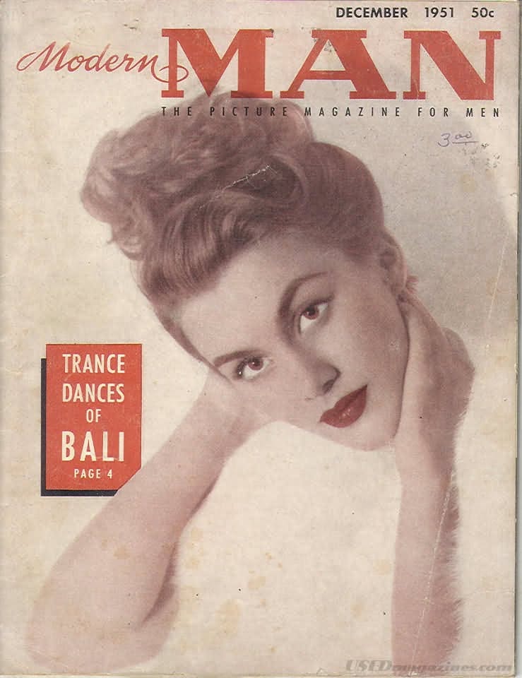 MODERN MAN magazine side cover  December 1951