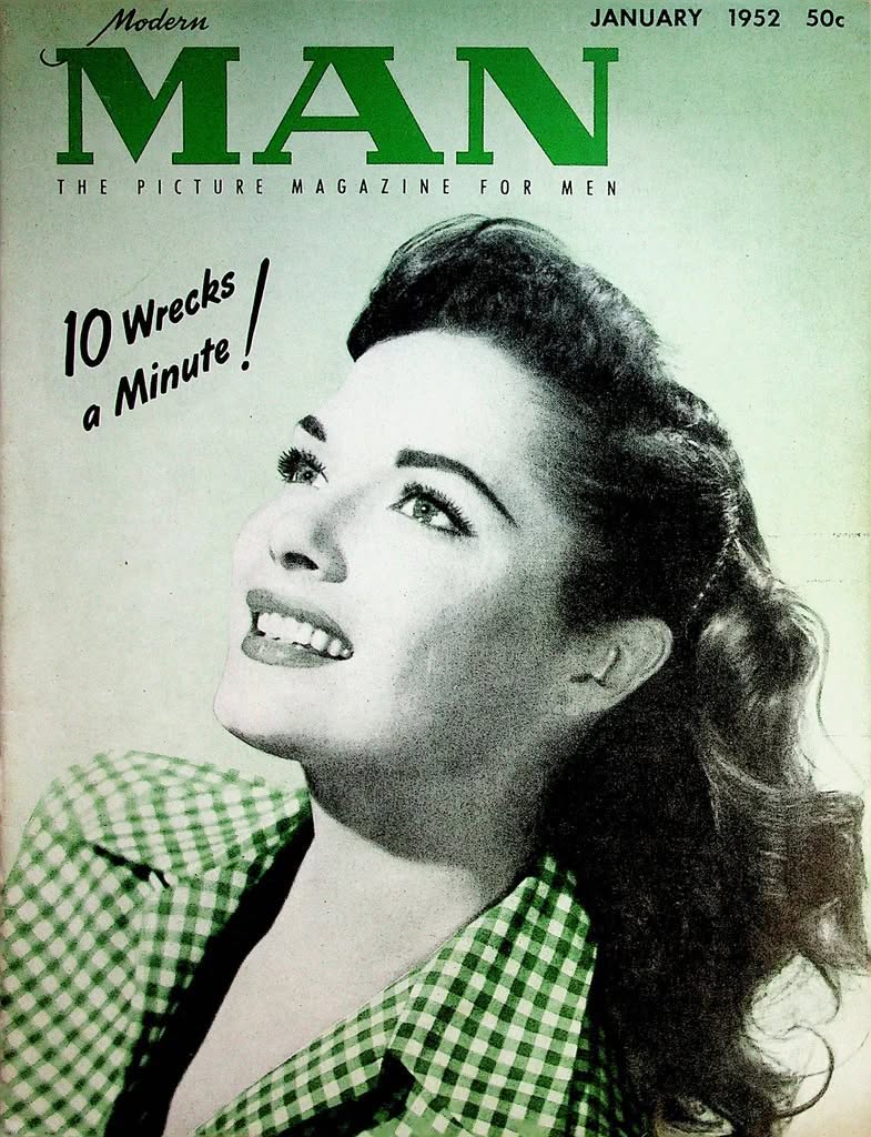 MODERN MAN magazine side cover  January 1952