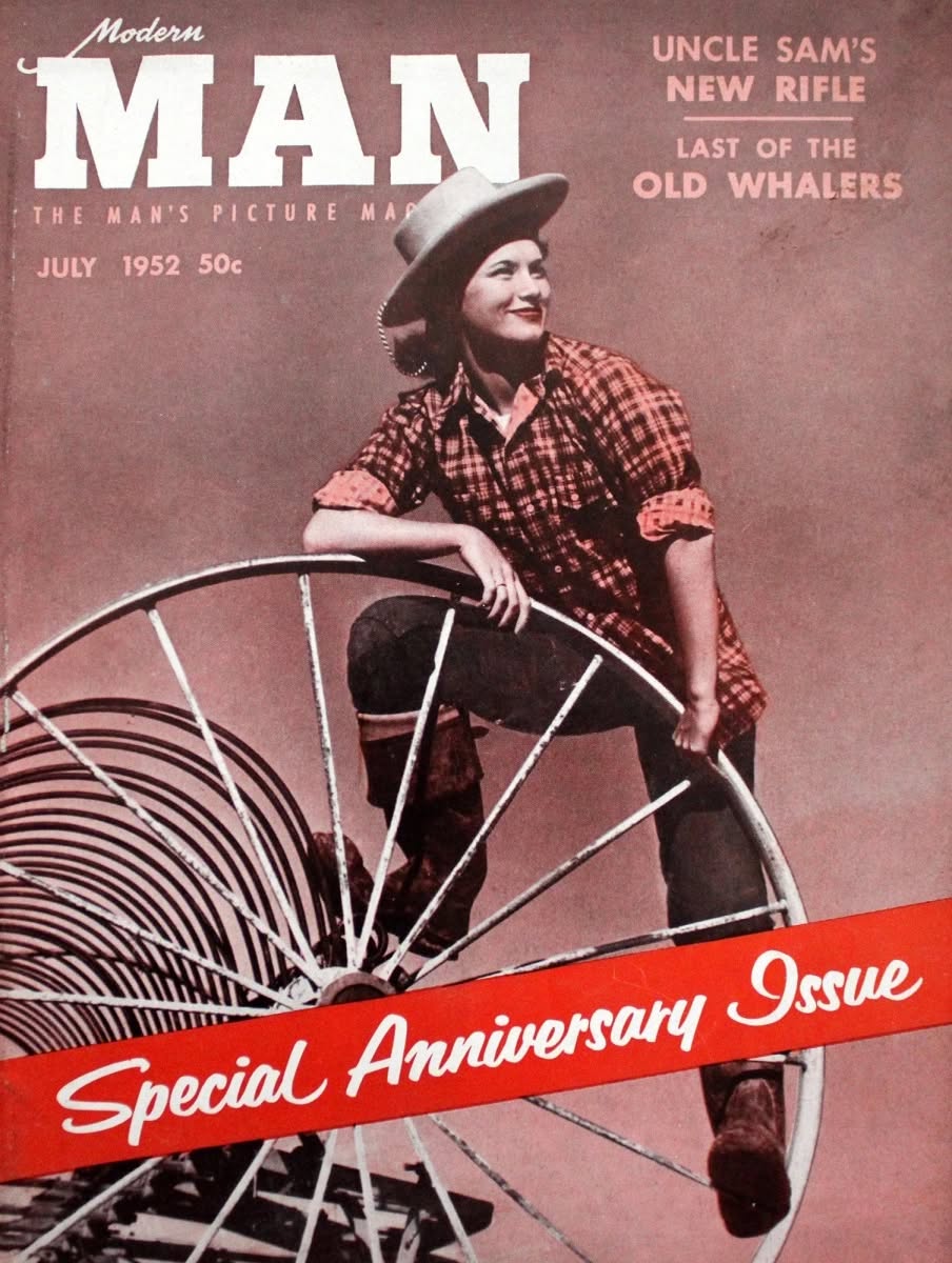 MODERN MAN magazine side cover  July 1952