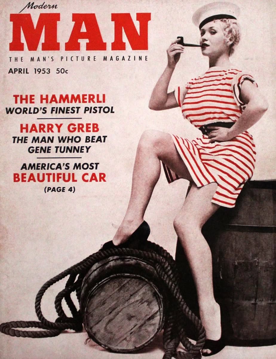 MODERN MAN magazine side cover  April 1953