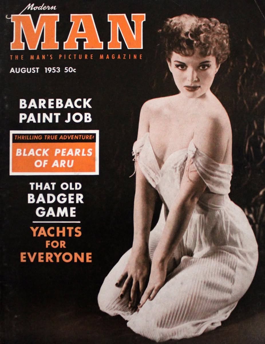 MODERN MAN magazine side cover  August 1953