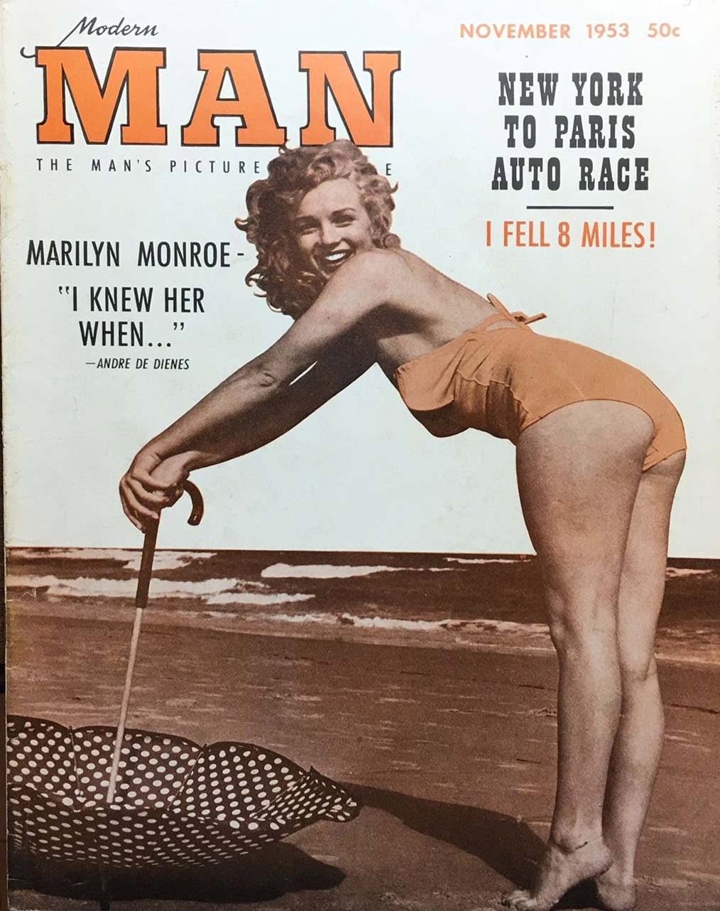 MODERN MAN magazine side cover  November 1953