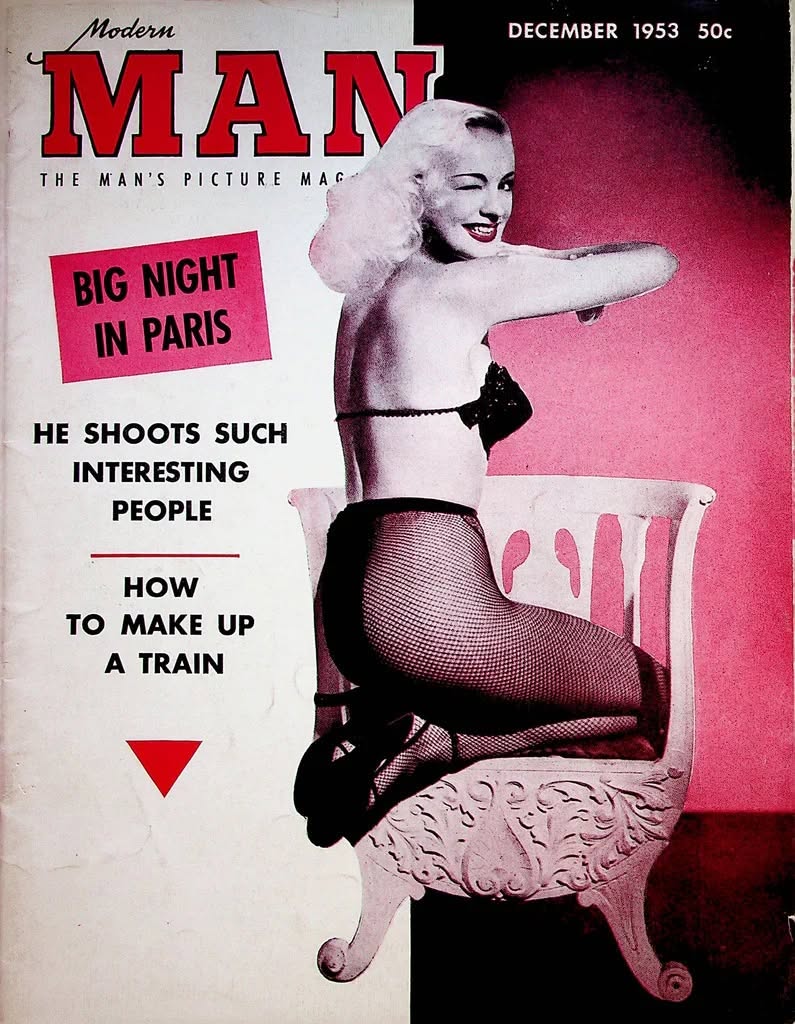 MODERN MAN magazine side cover  December 1953