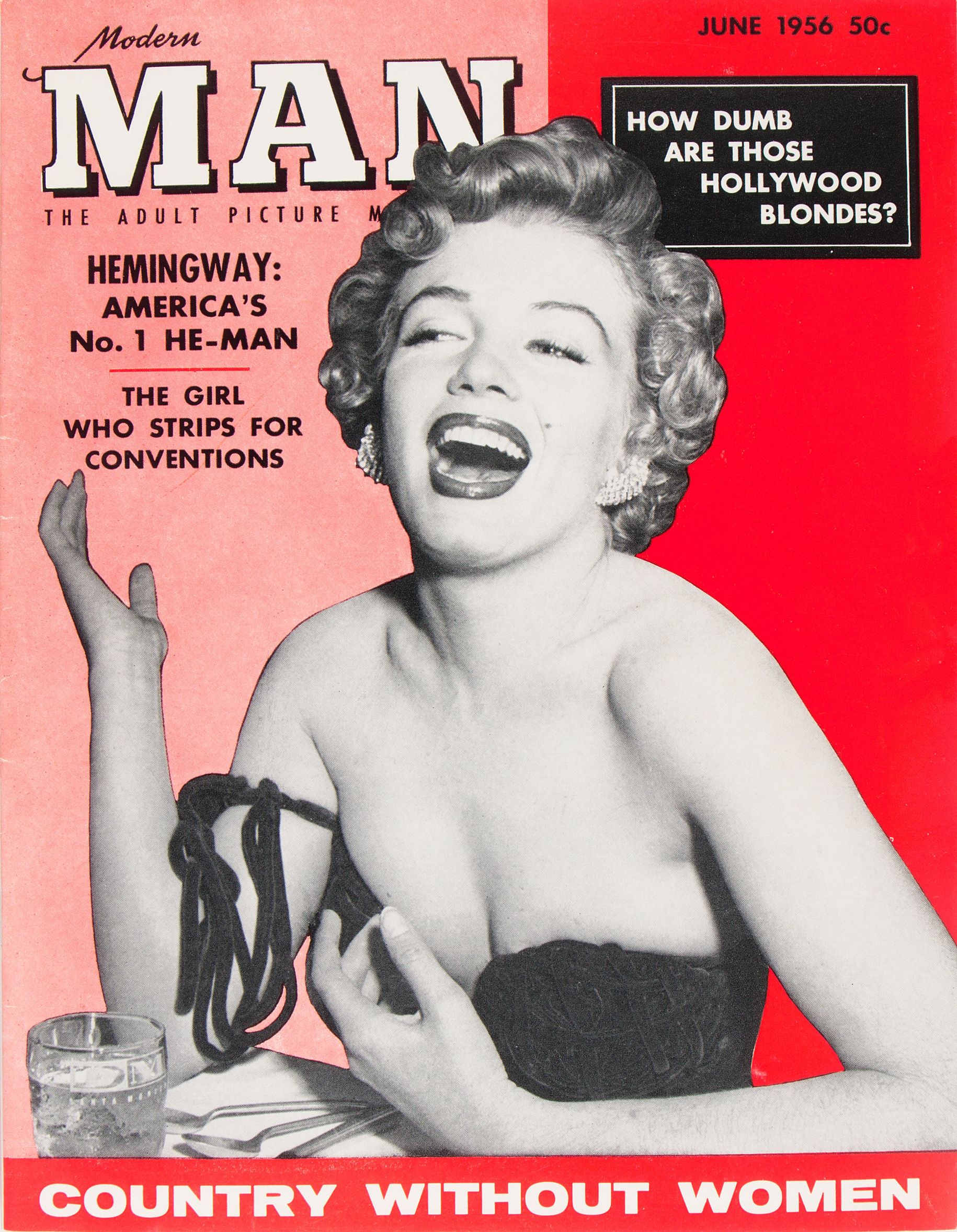 MODERN MAN magazine side cover  June 1956