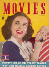 MODERN MOVIES (Ideal) magazine side cover October 1942