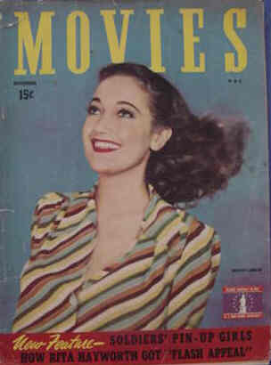 MODERN MOVIES (Ideal) magazine side cover November 1942