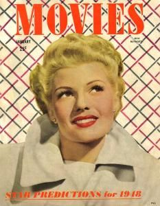 MODERN MOVIES (Ideal) magazine side cover January 1948