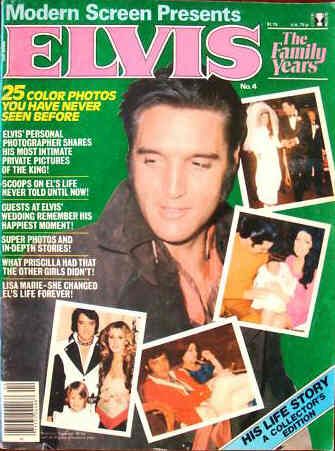MODERN SCREEN PRESENTS ELVIS magazine side cover Issue 4  1979