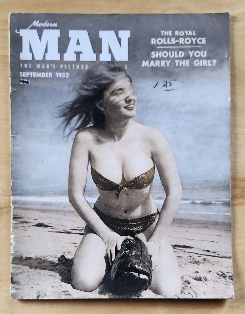 MODERN MAN magazine side cover  September 1952