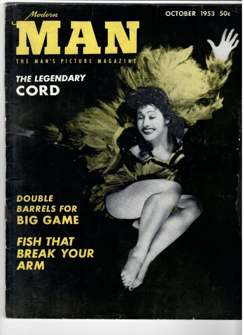 MODERN MAN magazine side cover  October 1953