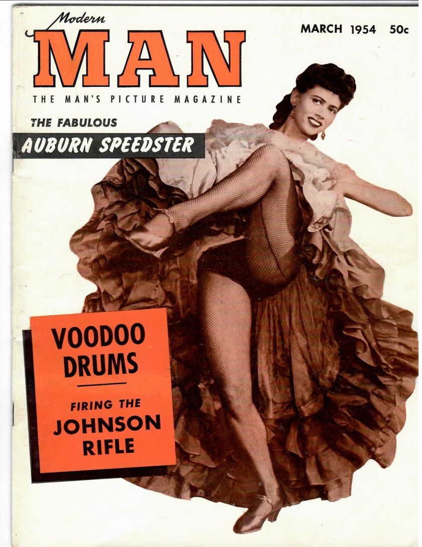 MODERN MAN magazine side cover  March 1954
