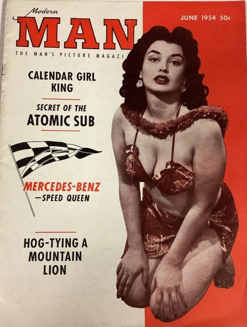MODERN MAN magazine side cover  June 1954