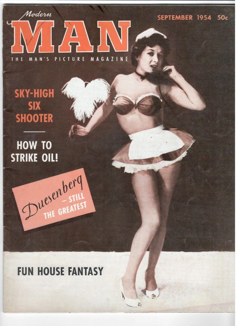 MODERN MAN magazine side cover  September 1954
