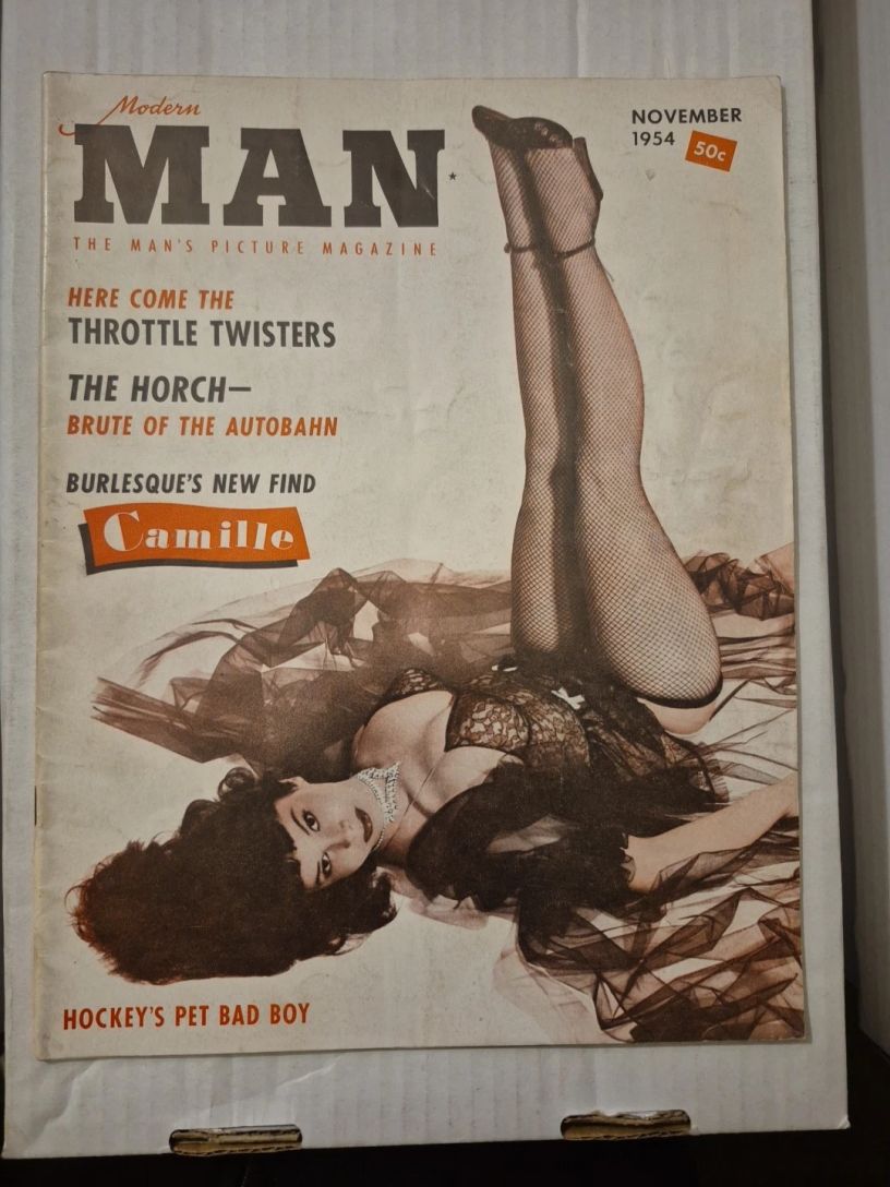 MODERN MAN magazine side cover  November 1954