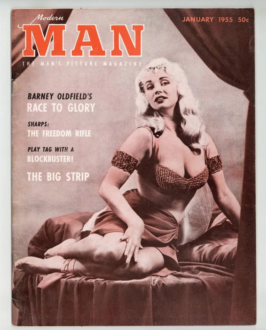 MODERN MAN magazine side cover  January 1955