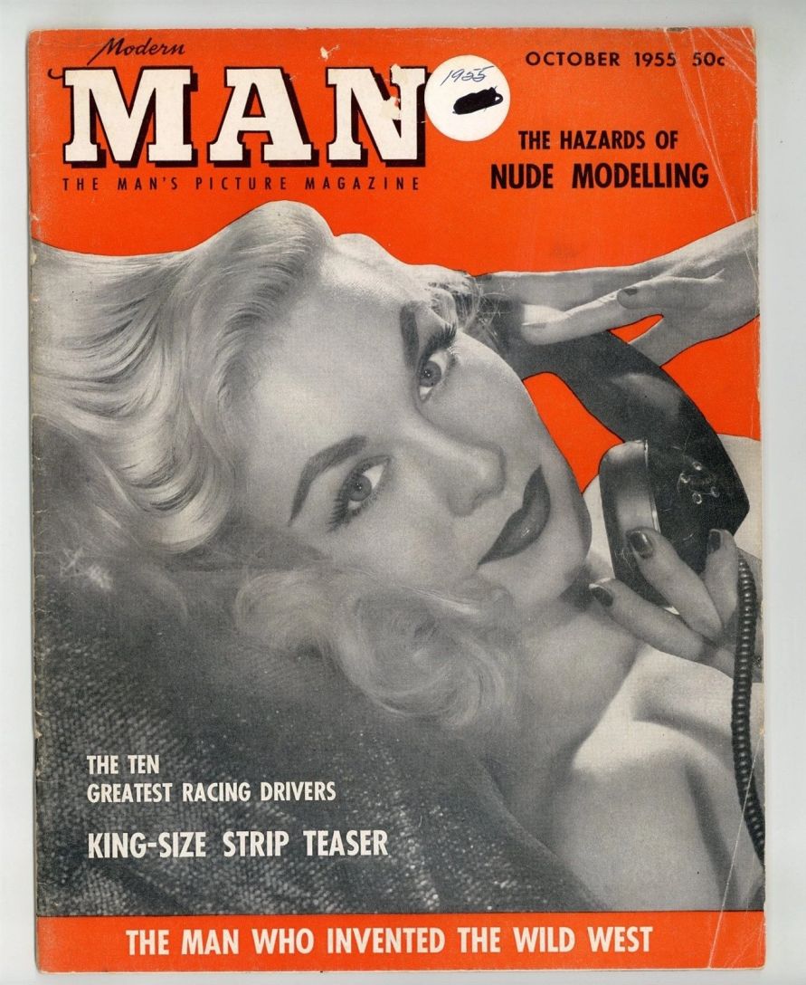 MODERN MAN magazine side cover  October 1955