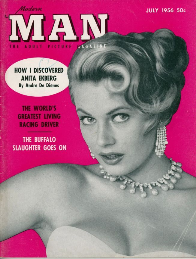 MODERN MAN magazine side cover  July 1956