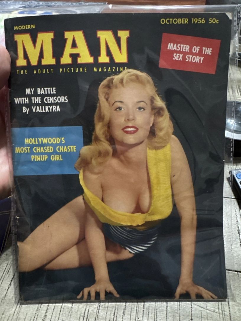 MODERN MAN magazine side cover  October 1956