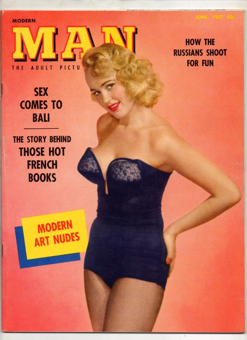 MODERN MAN magazine side cover  June 1957