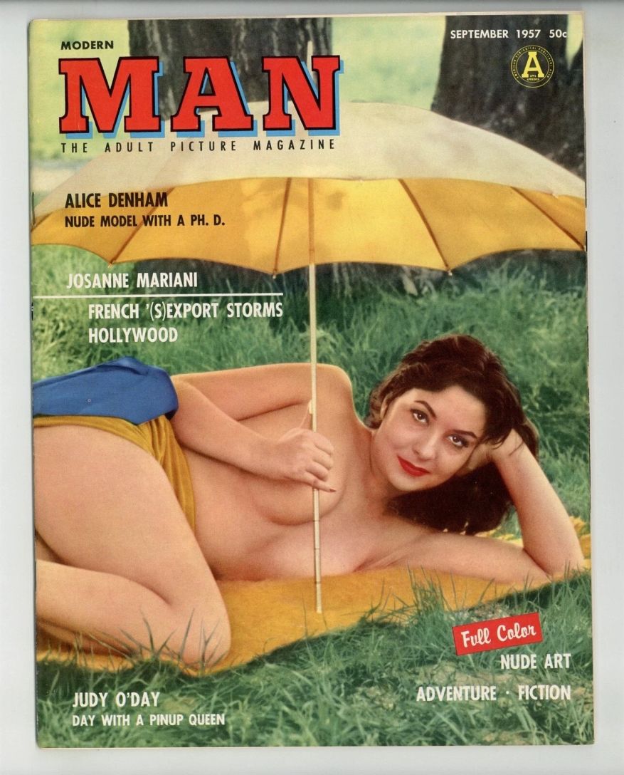 MODERN MAN magazine side cover  September 1957