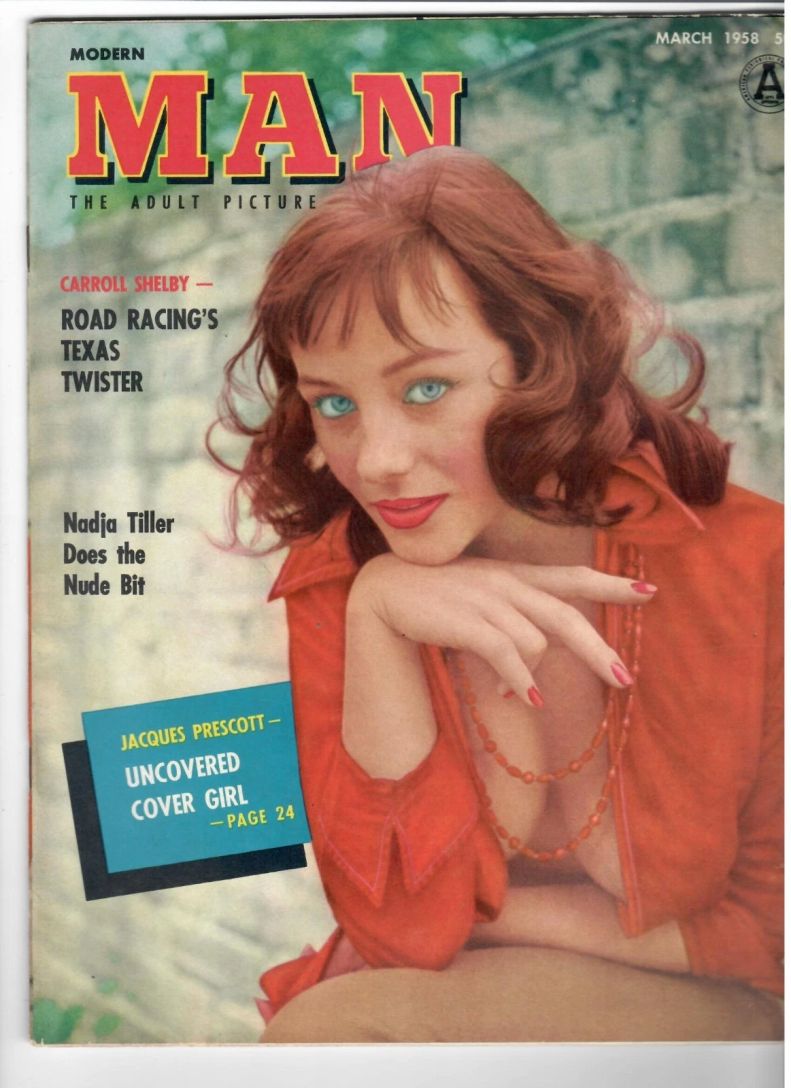 MODERN MAN magazine side cover  March 1958