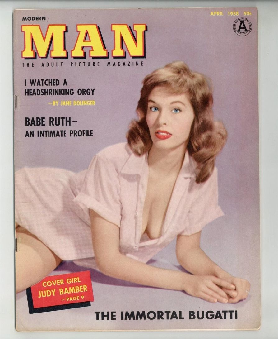 MODERN MAN magazine side cover  April 1958