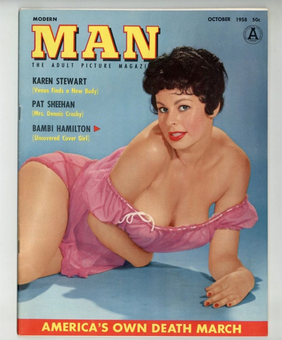 MODERN MAN magazine side cover  October 1958