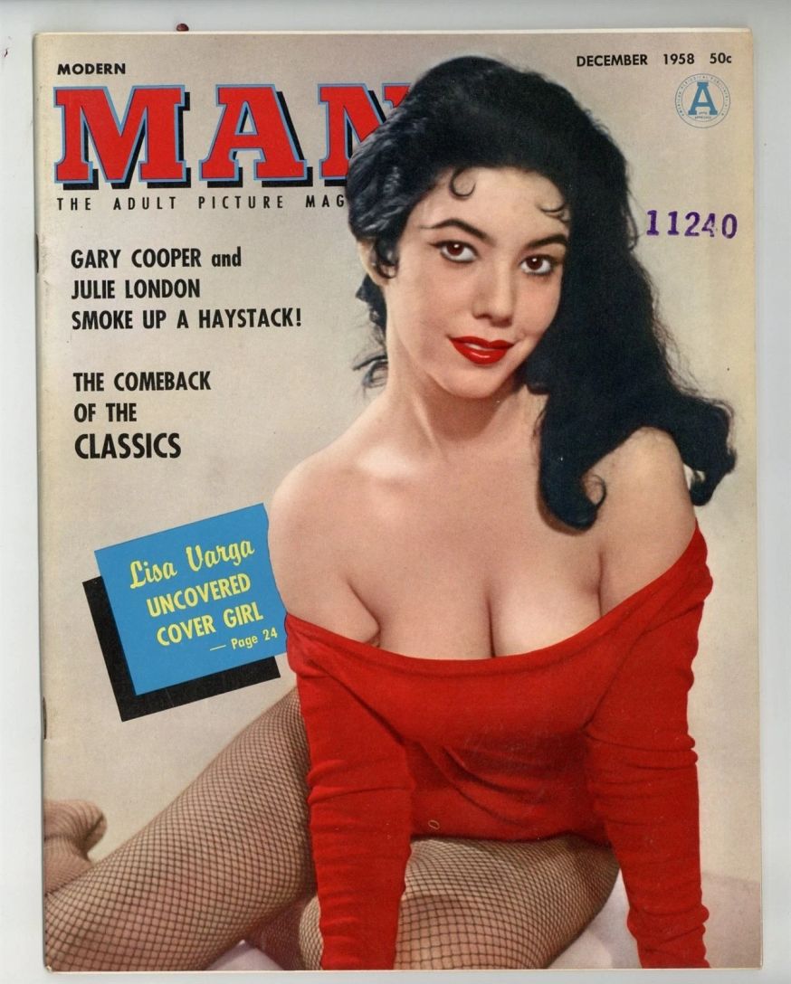 MODERN MAN magazine side cover  December 1958