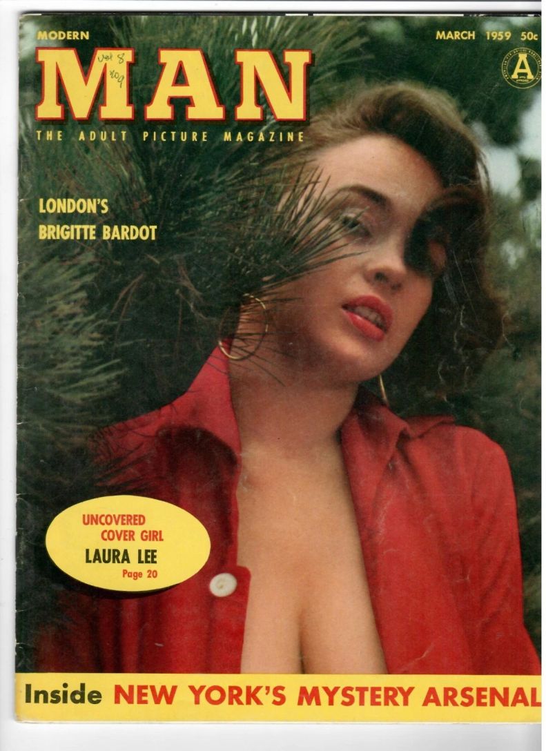 MODERN MAN magazine side cover  March 1959