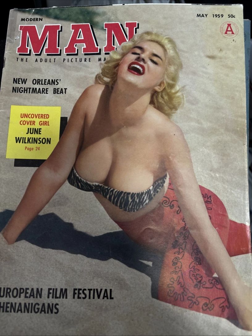 MODERN MAN magazine side cover  May 1959