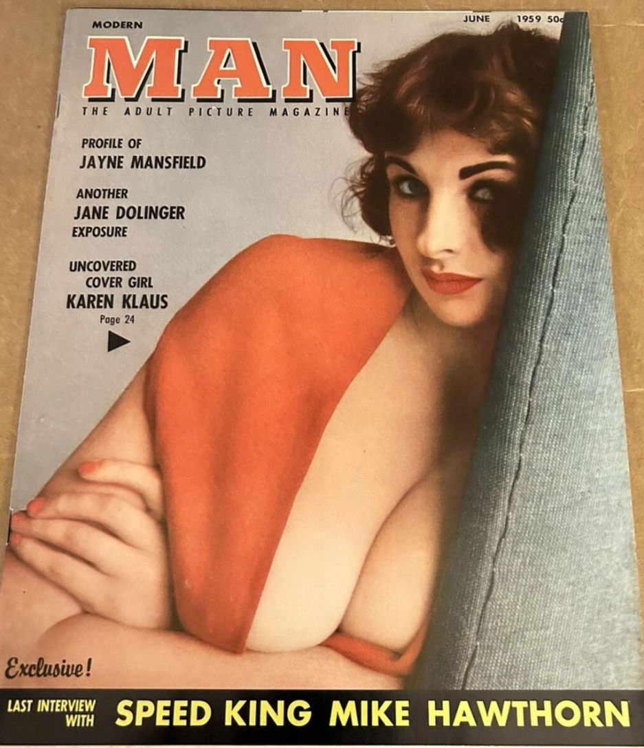 MODERN MAN magazine side cover  June 1959