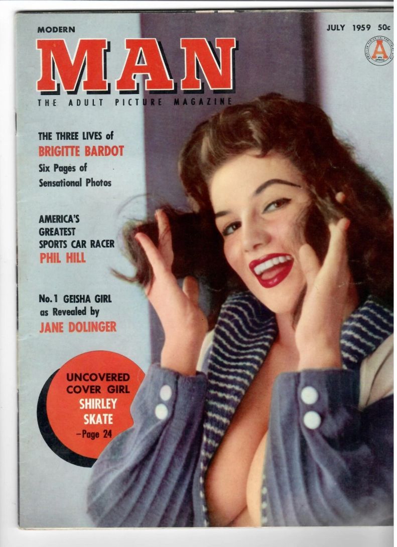 MODERN MAN magazine side cover  July 1959