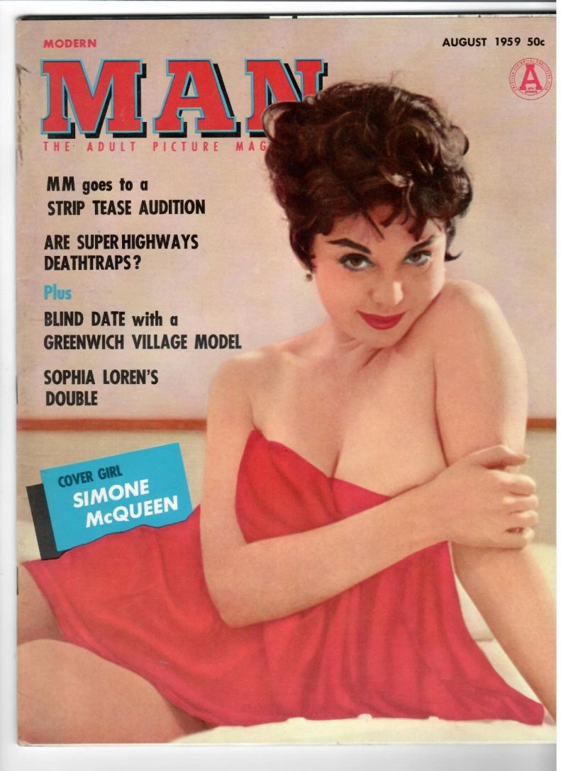 MODERN MAN magazine side cover  August 1959