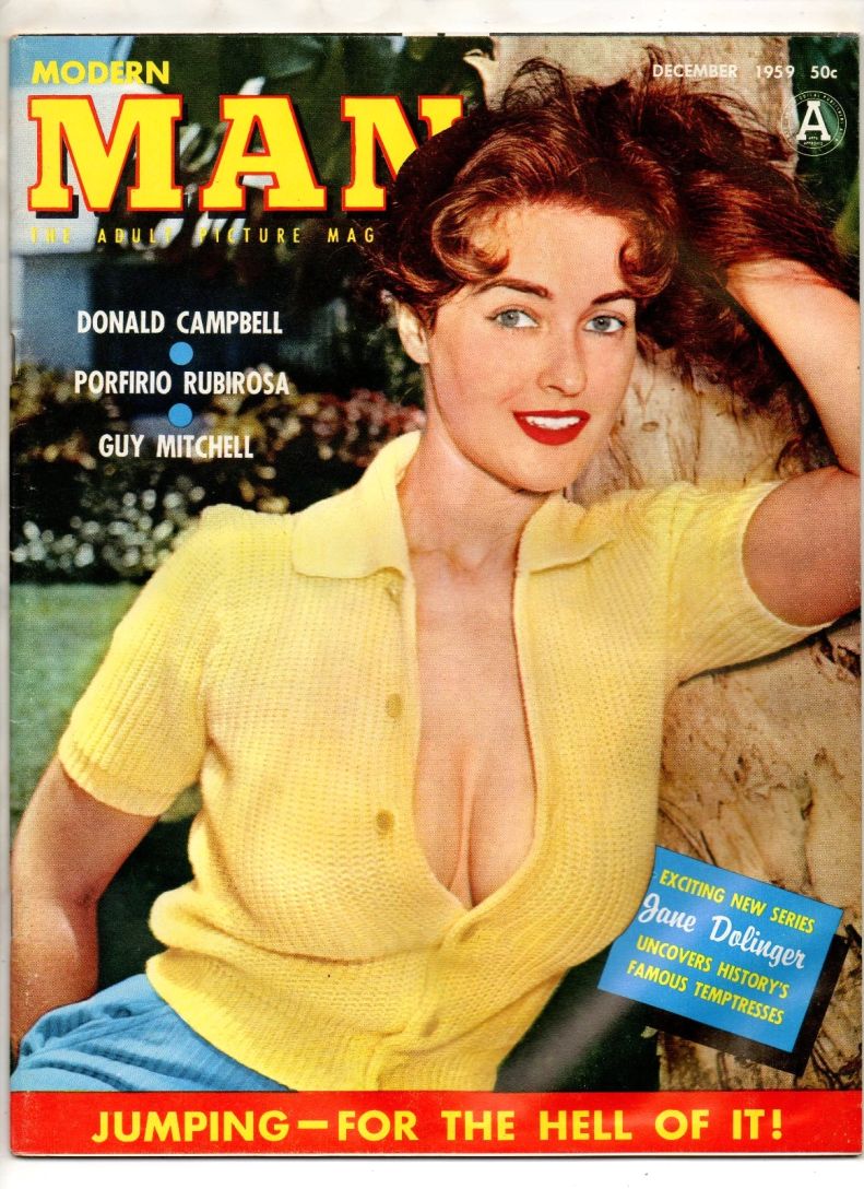 MODERN MAN magazine side cover  December 1959