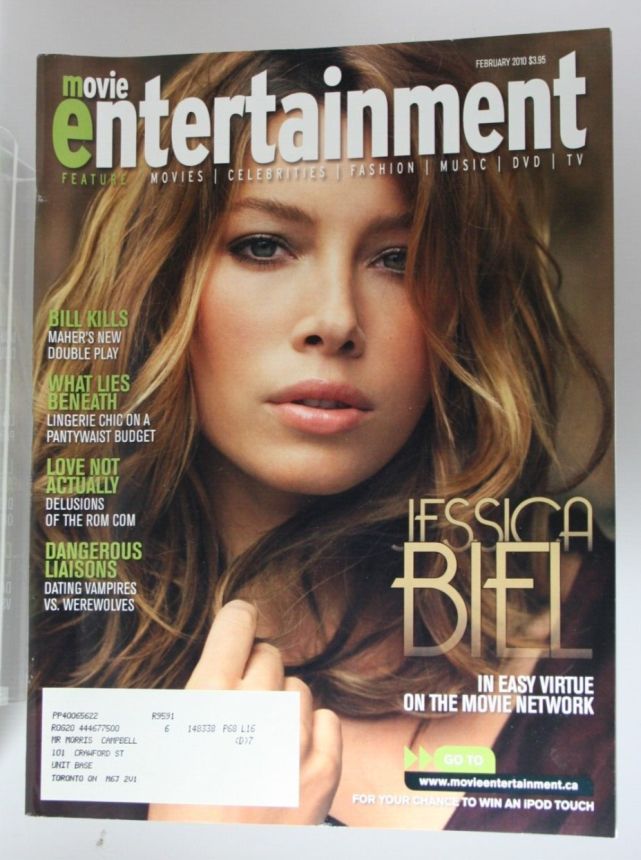 MOVIE ENTERTAINMENT magazine side cover  February 2010