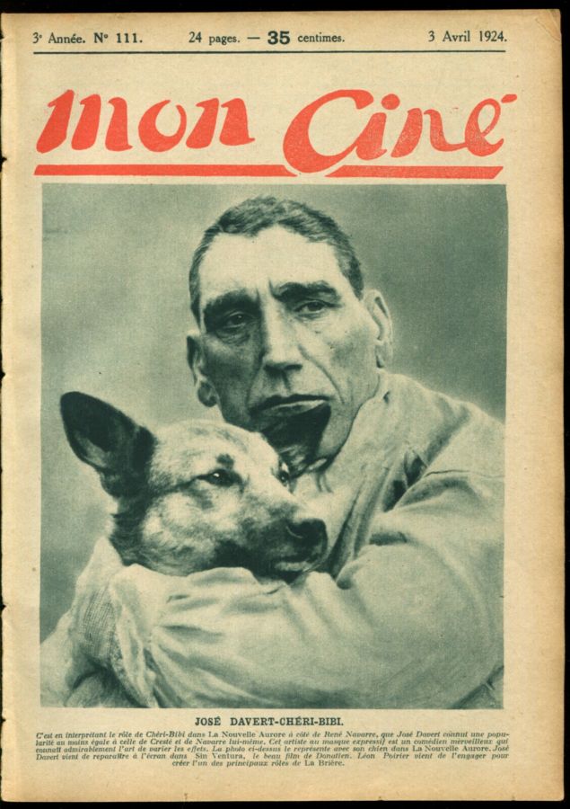 MON CINE magazine cover Issue 111 3 April 1924