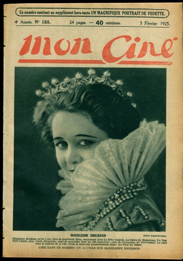 MON CINE magazine cover Issue 155 5 February 1925