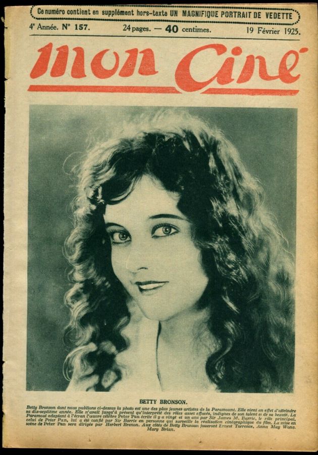 MON CINE magazine cover Issue 157 19 February 1925