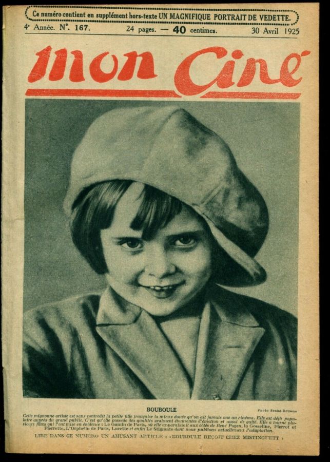 MON CINE magazine cover Issue 167 30 April 1925