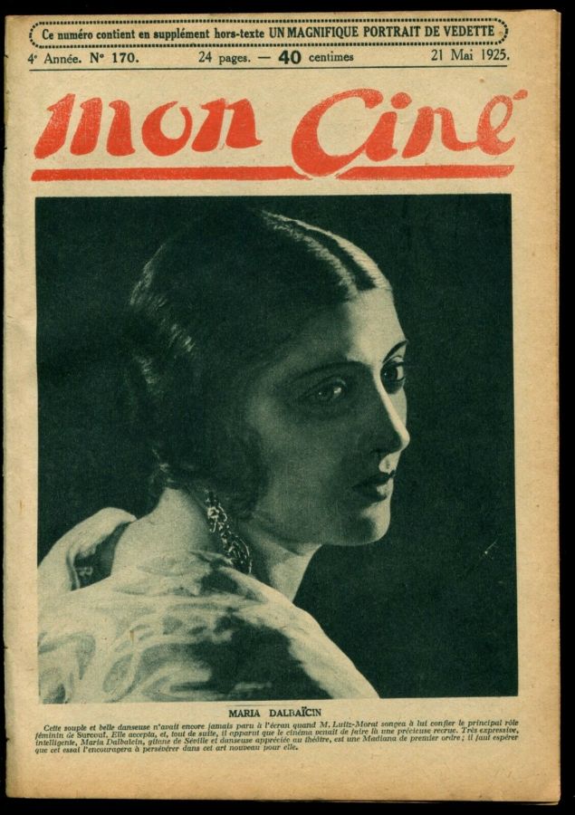 MON CINE magazine cover Issue 170 21 May 1925